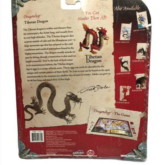 TIBETAN DRAGON Dragonology Series Figure Sababa Toys 8" inch Red Jointed VHTF - Picture 11 of 12